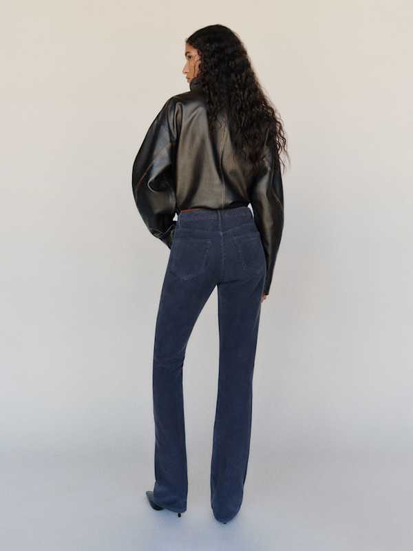 Blair High Rise Baby Bootcut Jeans - Navy Corduroy