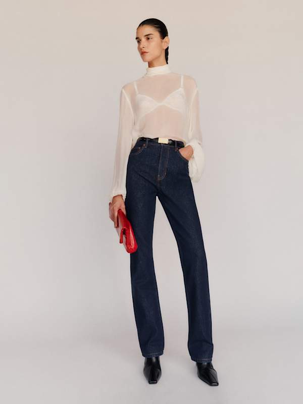 Blair High Rise Baby Bootcut Jeans - Ondine