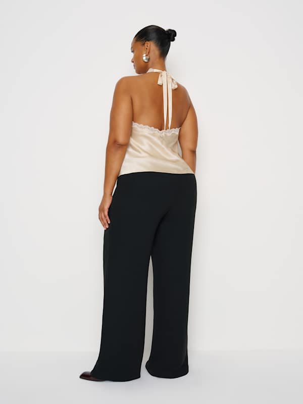 Monica Silk Top Es - Almond