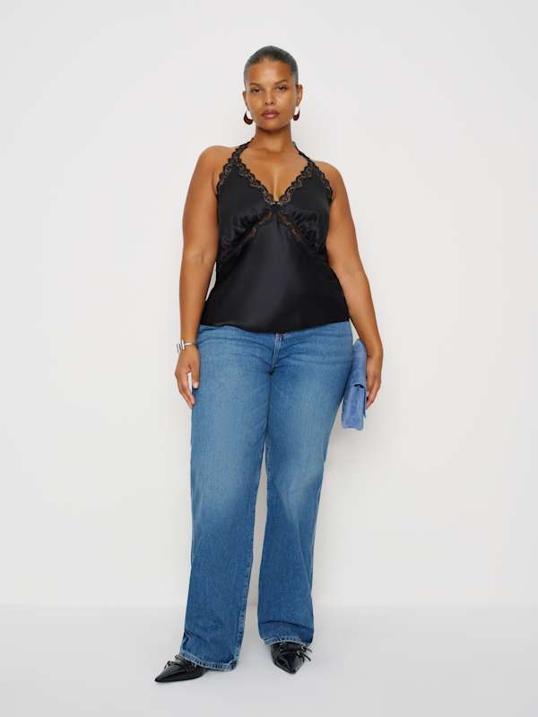 Monica Silk Top Es - Black