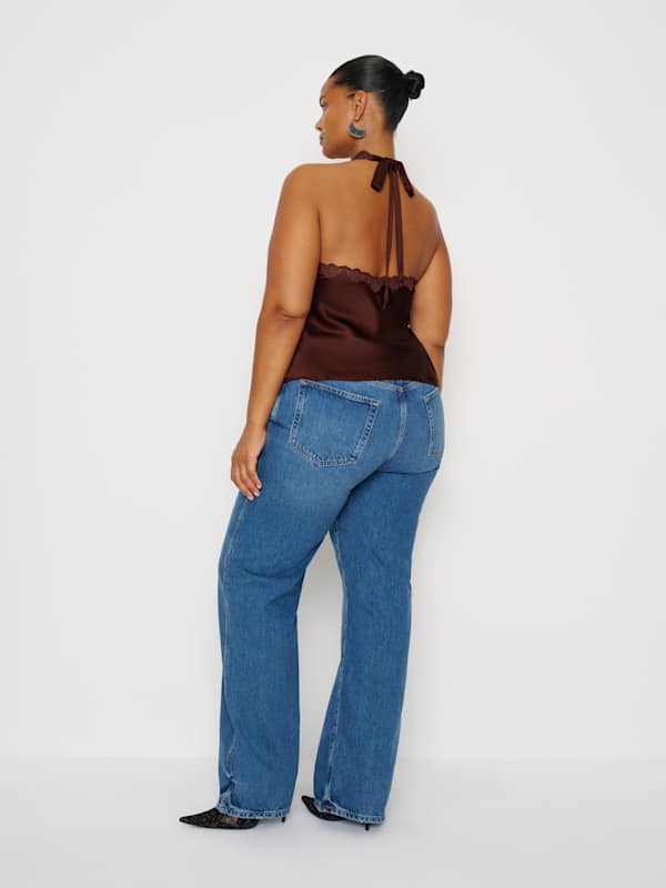 Monica Silk Top Es - Mahogany