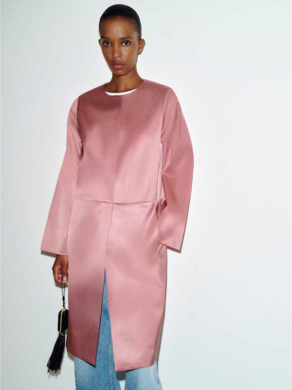 Stella Satin Coat - Memory Lane