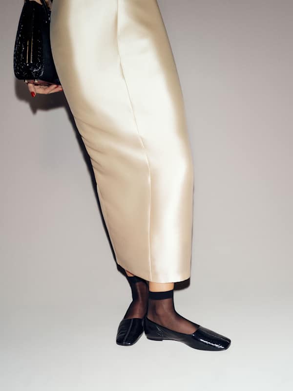 Inez Ballet Flat - Black Eel