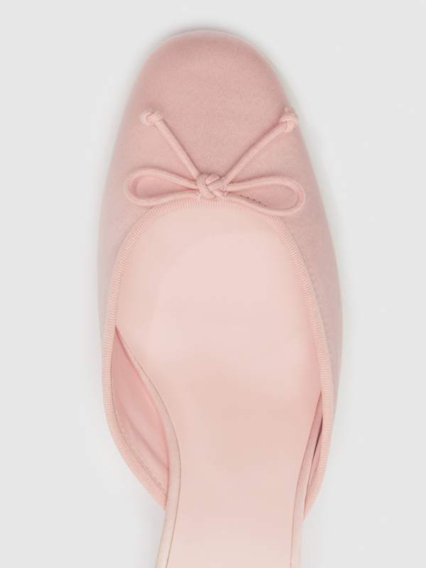 Tilda Heeled Mule - Rosewater Satin