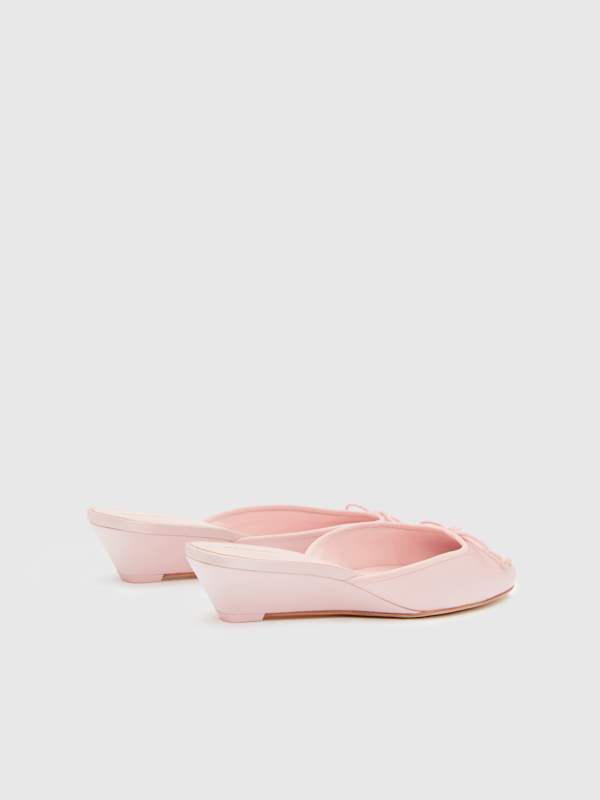 Tilda Heeled Mule - Rosewater Satin