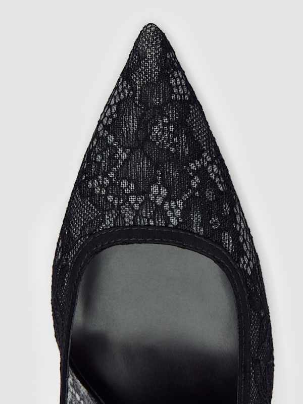 Joelle Heeled Pump - Black Lace