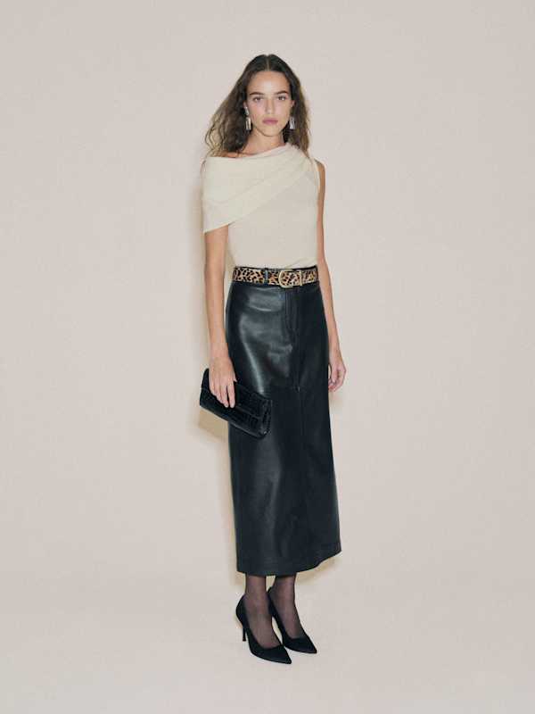 Joelle Heeled Pump - Black Satin