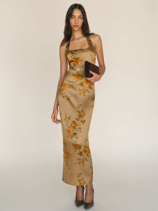 Joelle Heeled Pump - Pinecone Satin