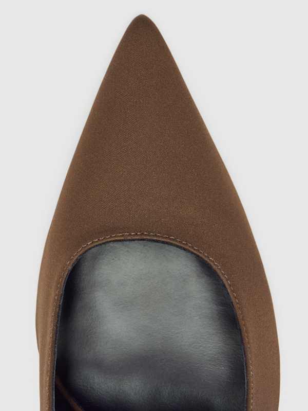 Joelle Heeled Pump - Pinecone Satin