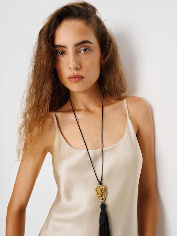 Lila Silk Top - Almond