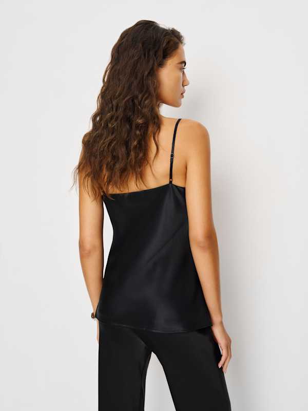 Lila Silk Top - Black