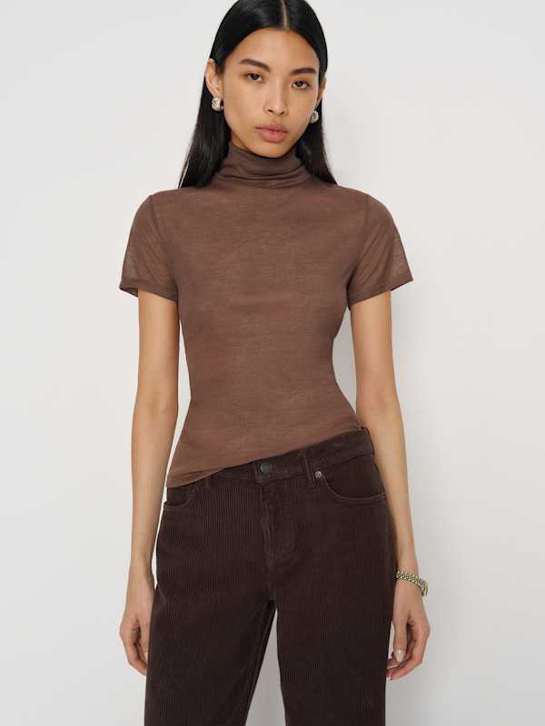 Coreen Knit Top - Brown
