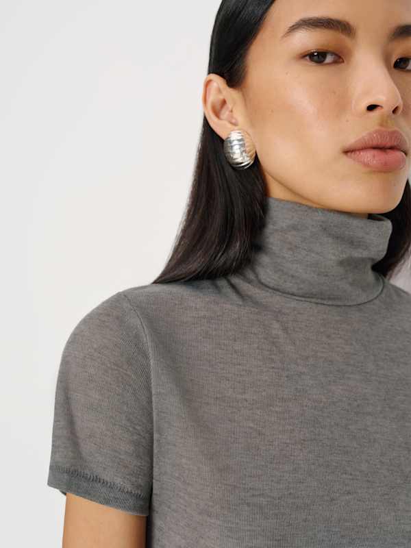 Coreen Knit Top - Charcoal