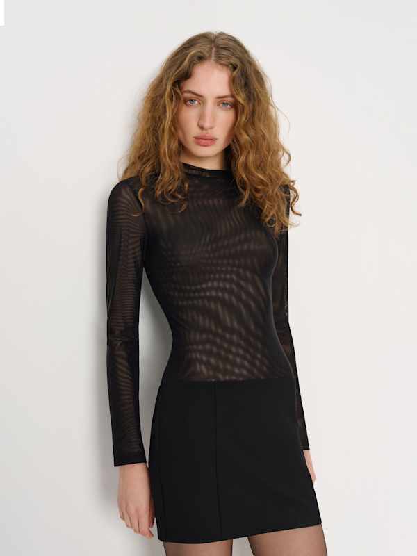 Dion Micro Mini Knit Dress - Black