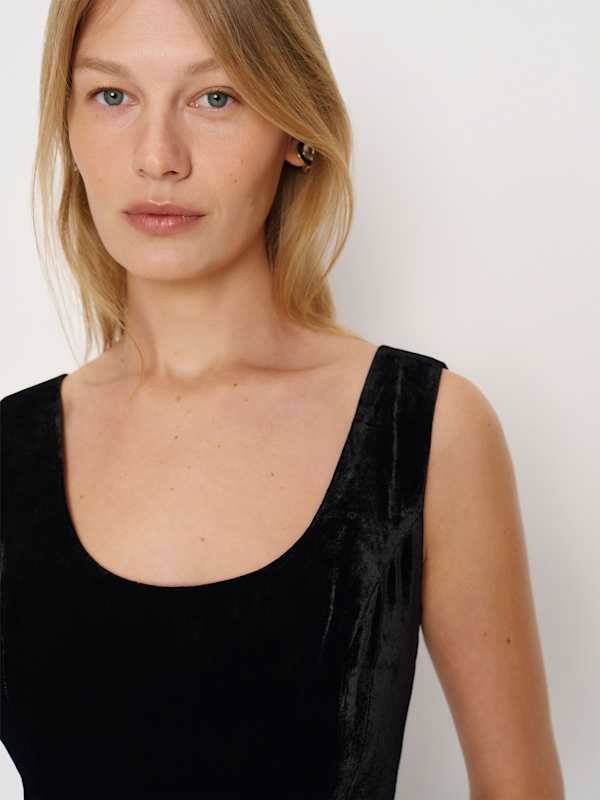 Franceska Velvet Dress - Black