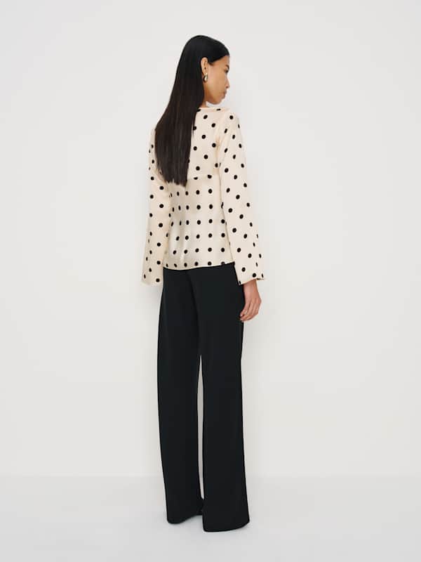Marlow Silk Top - Sundae Dot
