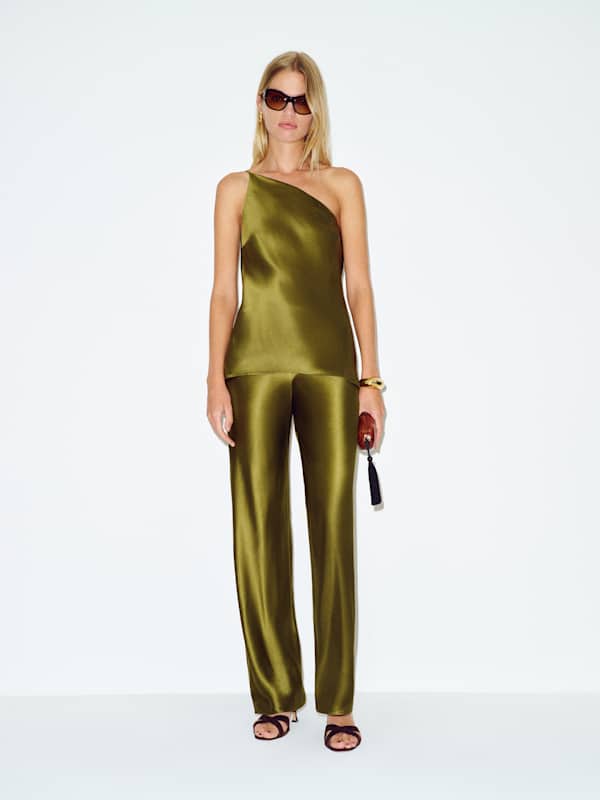 Samantha Silk Two Piece - Pear