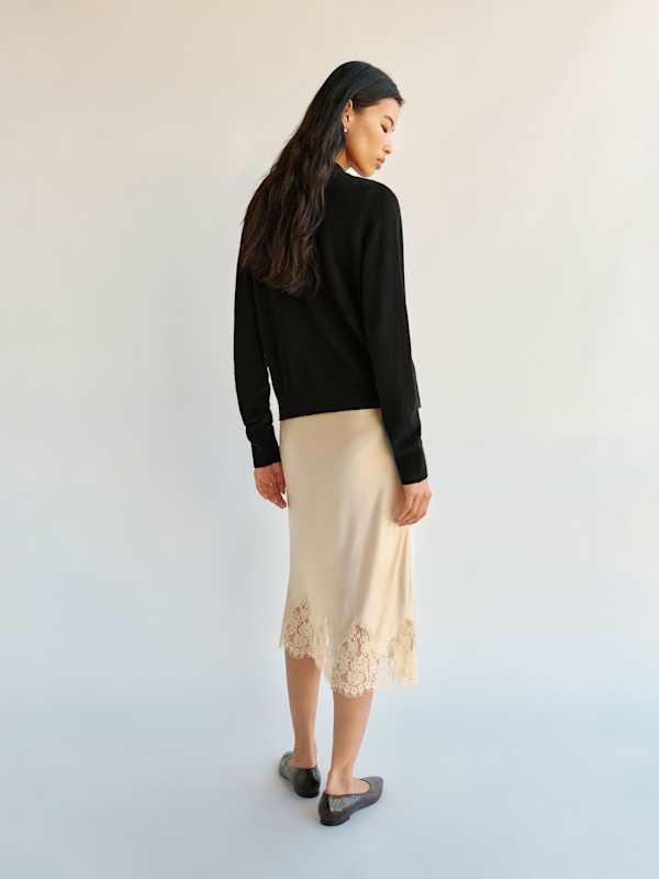 Nikki Cashmere Crew - Black