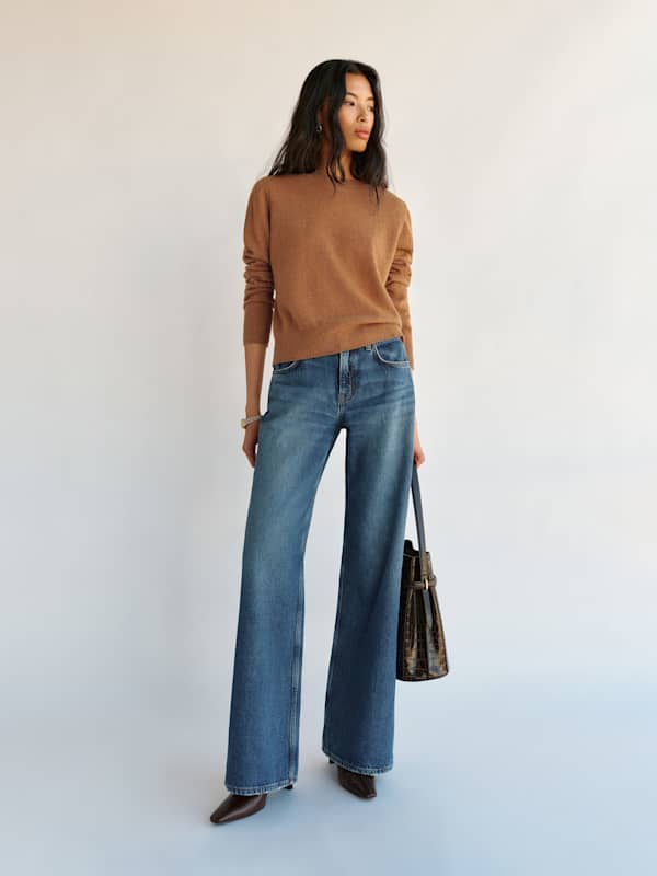 Nikki Cashmere Crew - Camel