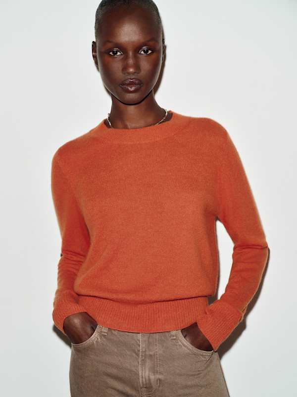 Nikki Cashmere Crew - Chili Mango