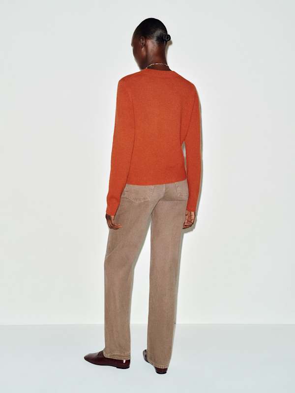 Nikki Cashmere Crew - Chili Mango