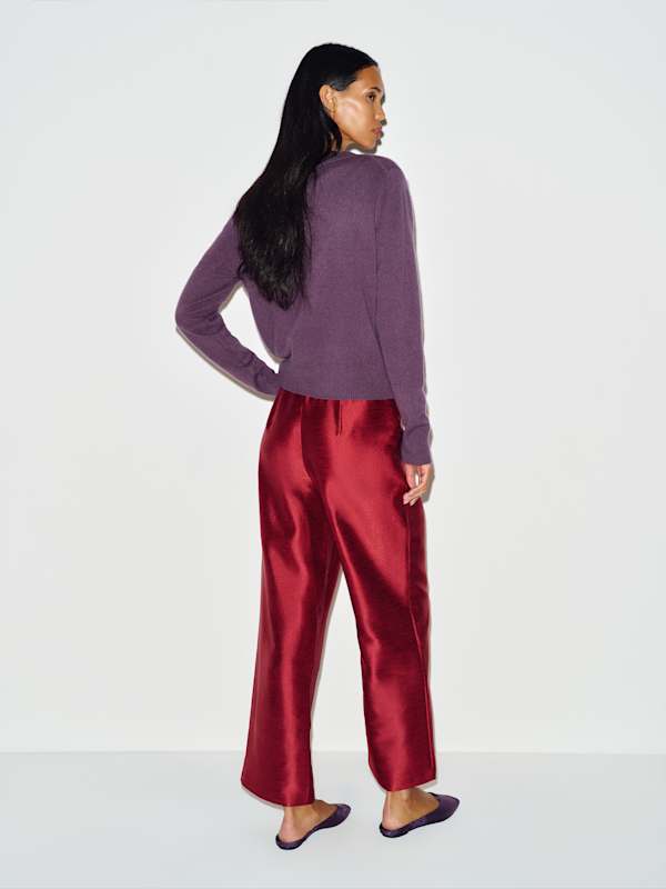 Nikki Cashmere Crew - Crushed Violet