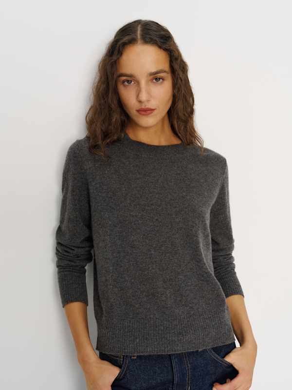 Nikki Cashmere Crew - Flannel