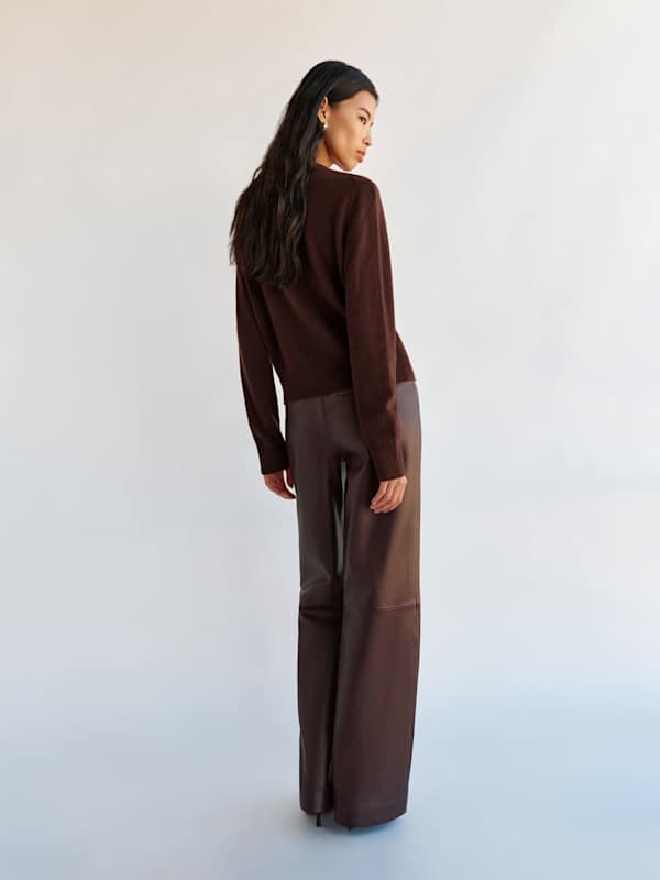 Nikki Cashmere Crew - Mahogany