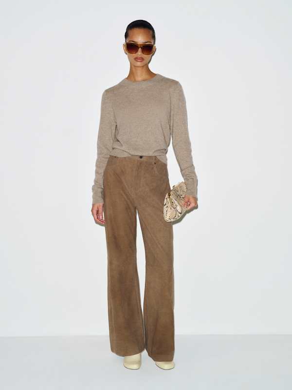 Nikki Cashmere Crew - Oatmeal