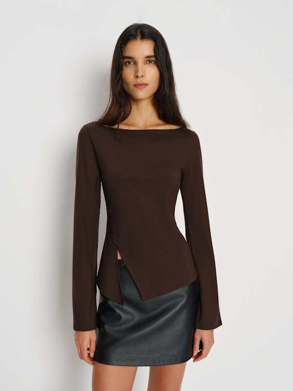 Nicola Knit Top - Mole