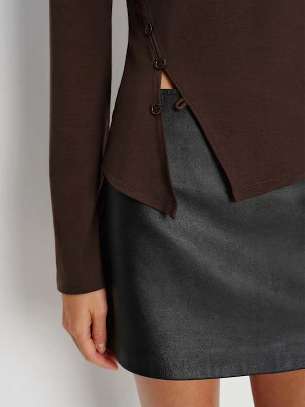 Nicola Knit Top - Mole