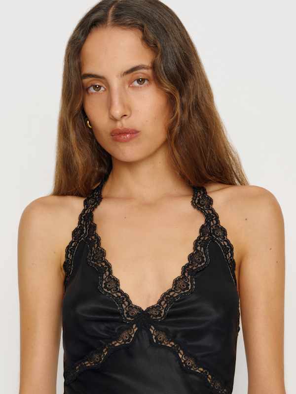 Monica Silk Dress - Black