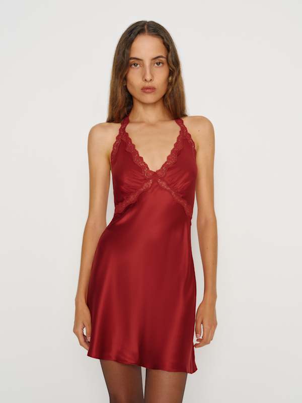 Monica Silk Dress - Sangre