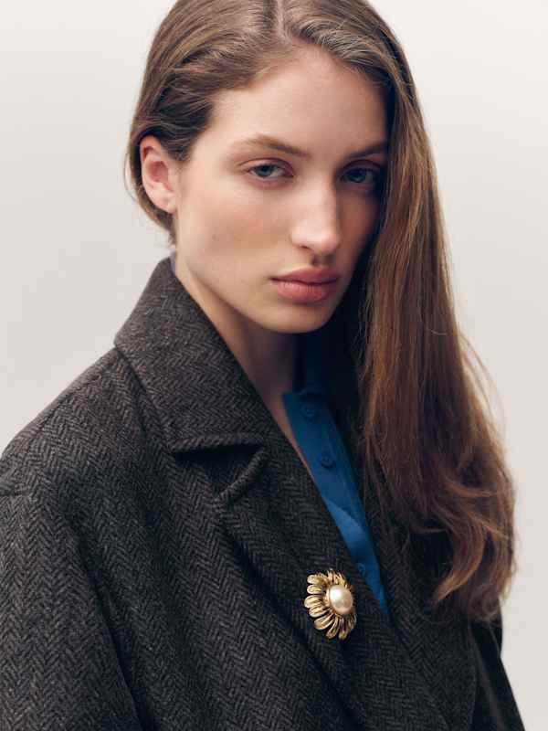 Wyatt Coat - Charcoal Herringbone