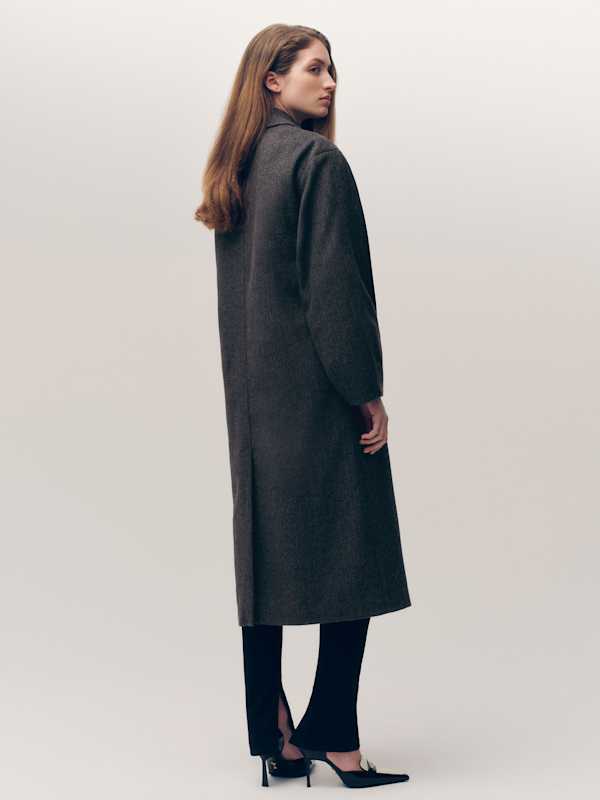 Wyatt Coat - Charcoal Herringbone