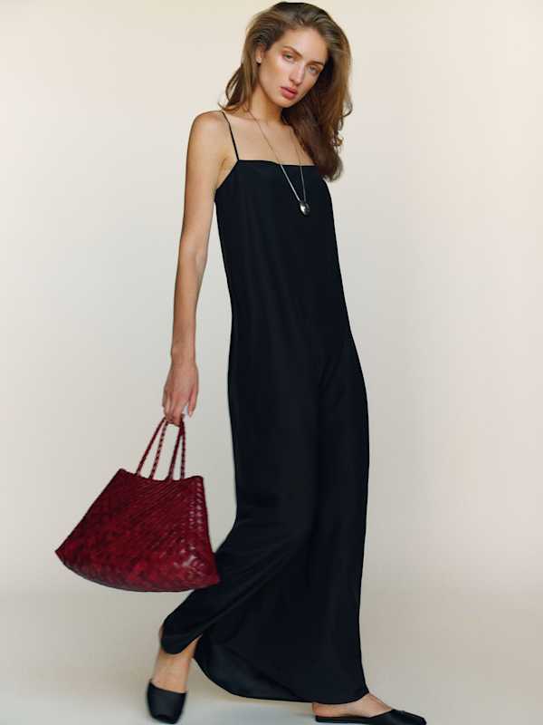Glenna Silk Dress - Black