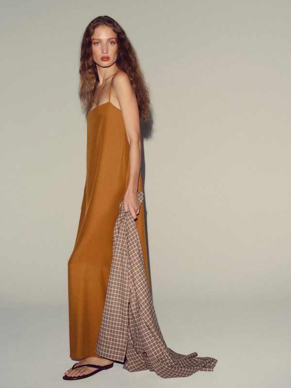 Glenna Silk Dress - Copper