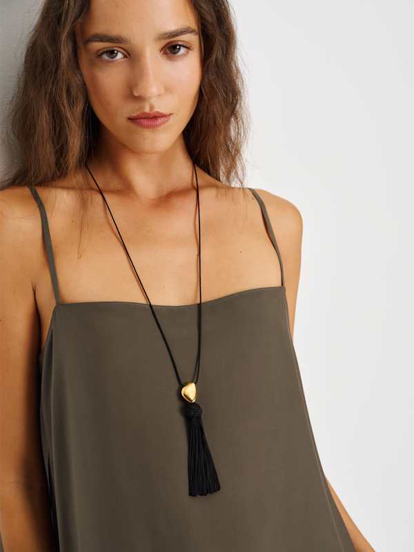 Glenna Silk Dress - Morel