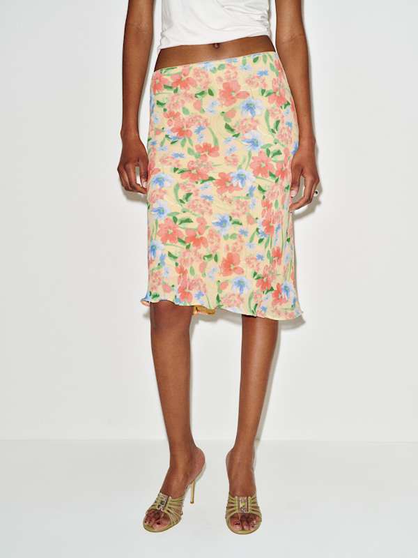 Layla Knee Length Skirt - Spring Fling