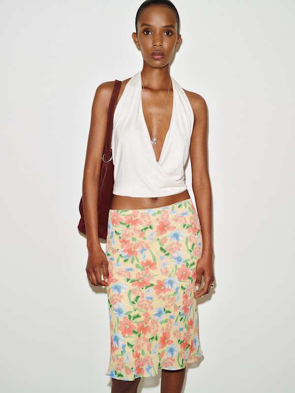 Layla Knee Length Skirt - Spring Fling