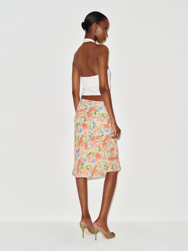 Layla Knee Length Skirt - Spring Fling