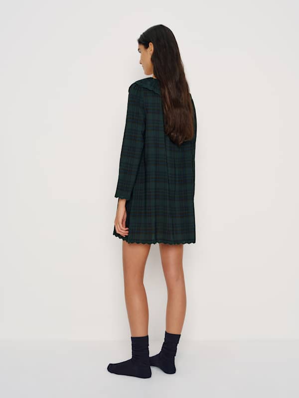 Madeline Sleep Dress - Forest Plaid