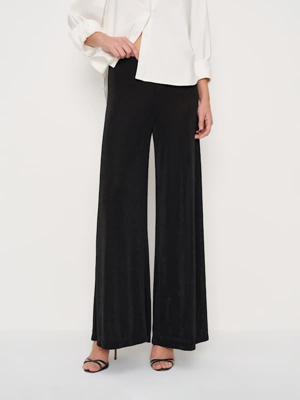 Kessie Wide Knit Pant - Black
