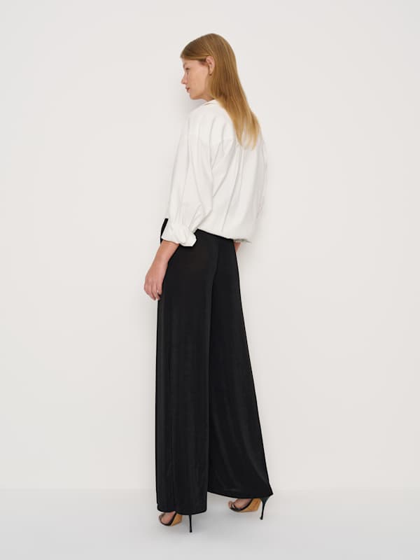 Kessie Wide Knit Pant - Black