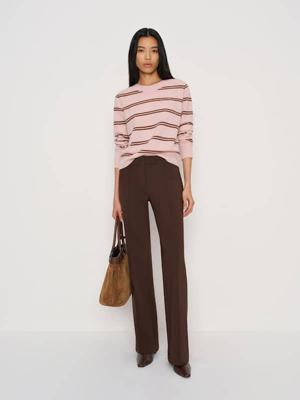 Pantalon en maille Gael - Caf&eacute;