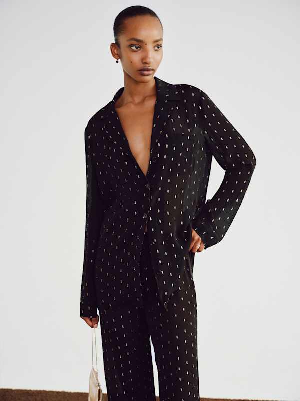 Ella Silk Set - Black And Gold