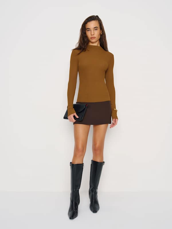 Giselle Turtleneck Sweater - Toffee