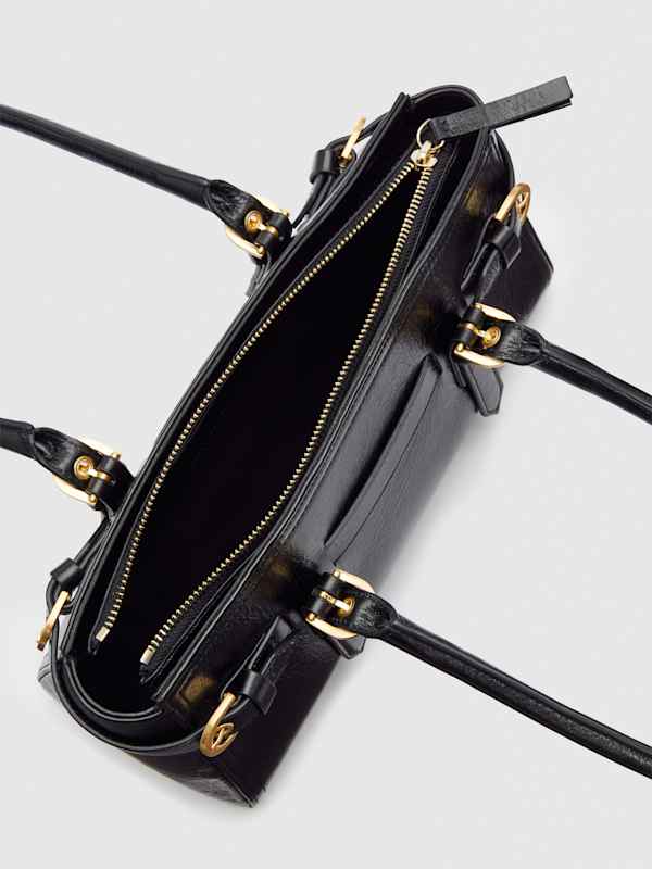 Beatrice Shoulder Bag - Black Leather