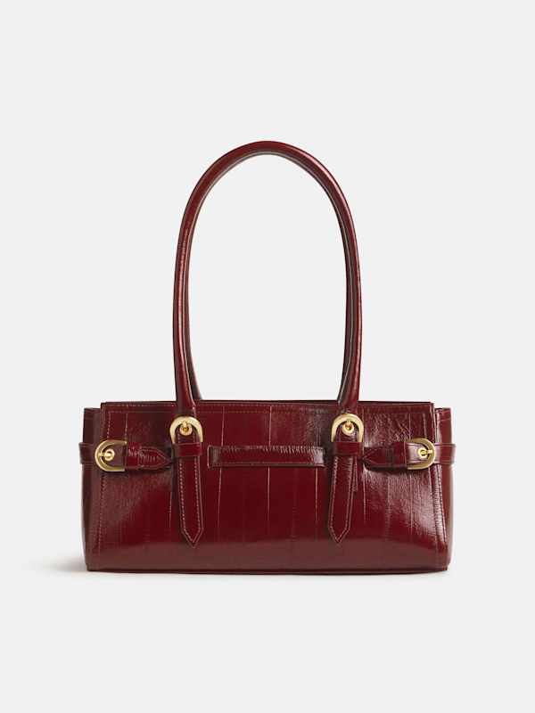 Beatrice Shoulder Bag - Oxblood Eel