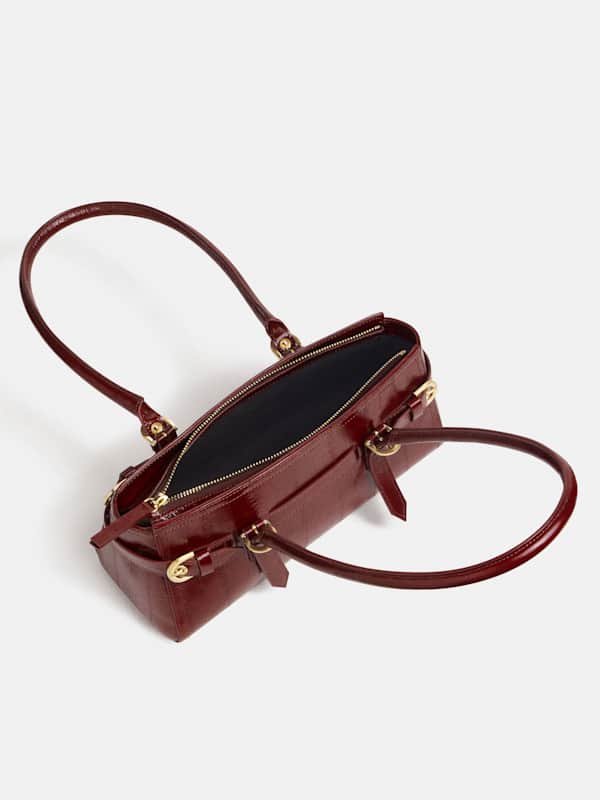 Beatrice Shoulder Bag - Oxblood Eel
